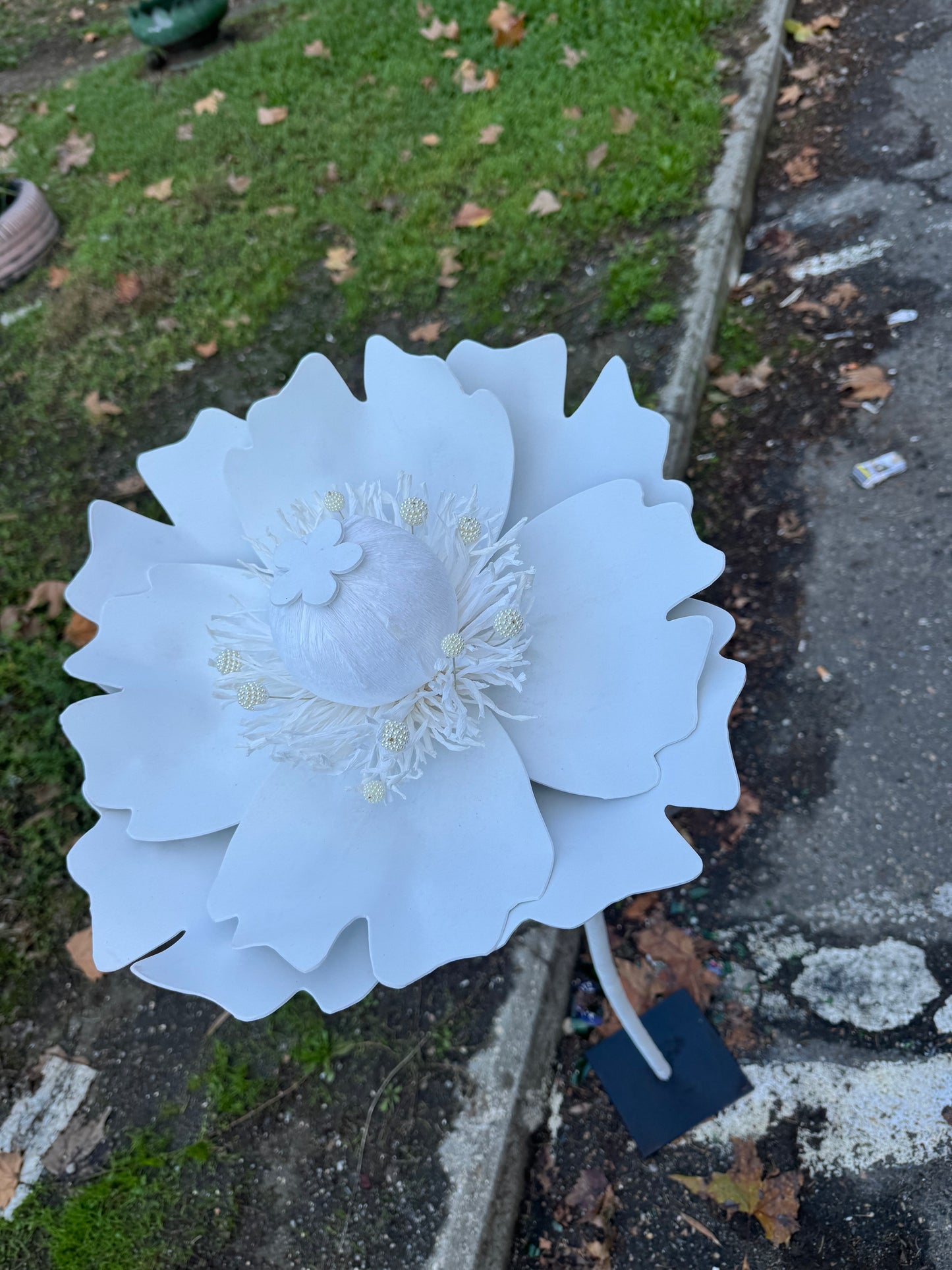 Fiorellone peonia Bianca - mammona handmade