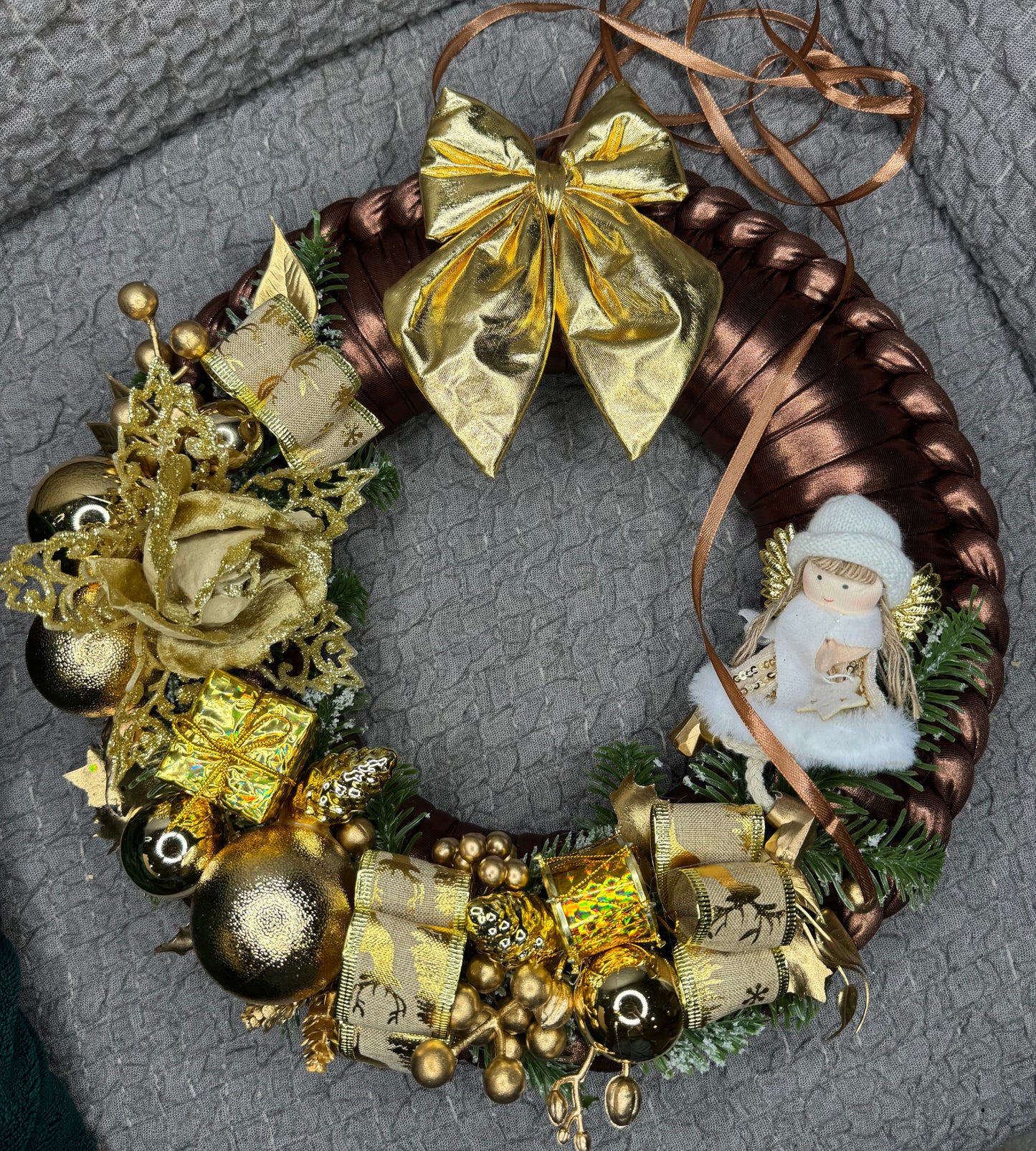 Ghirlanda "Golden Winter Bronze" - Handmade by Mammona