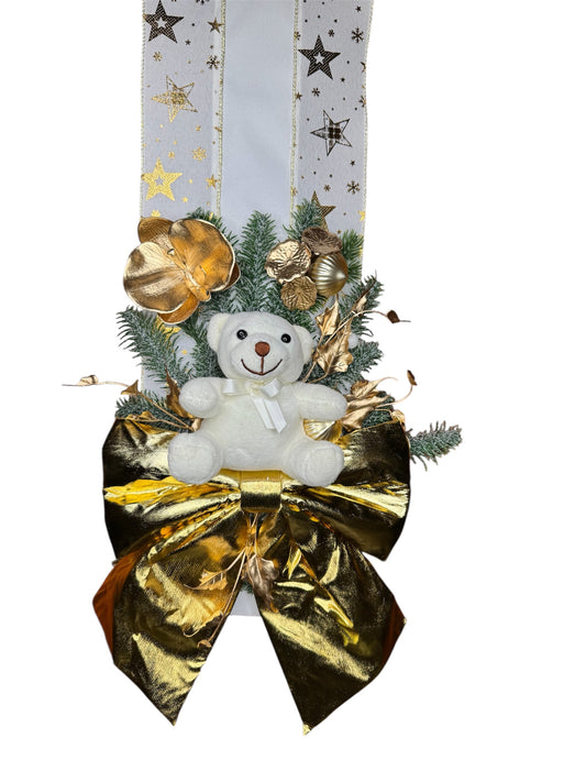 Fascione Natalizio "Orsetto Dorato" - Edizione Speciale Mammona Handmade