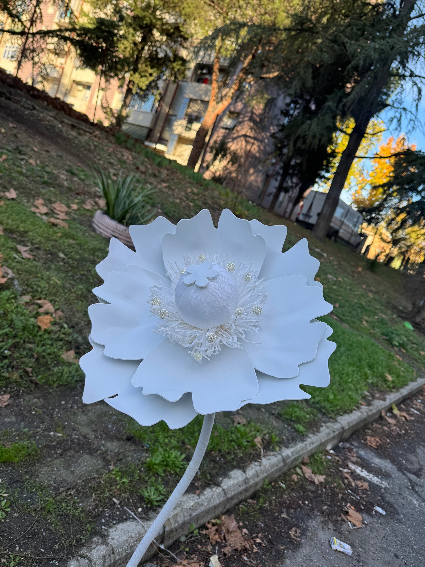 Fiorellone peonia Bianca - mammona handmade