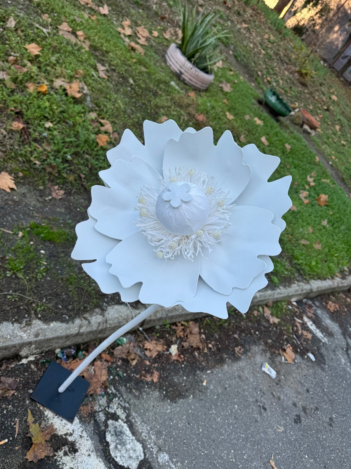 Fiorellone peonia Bianca - mammona handmade