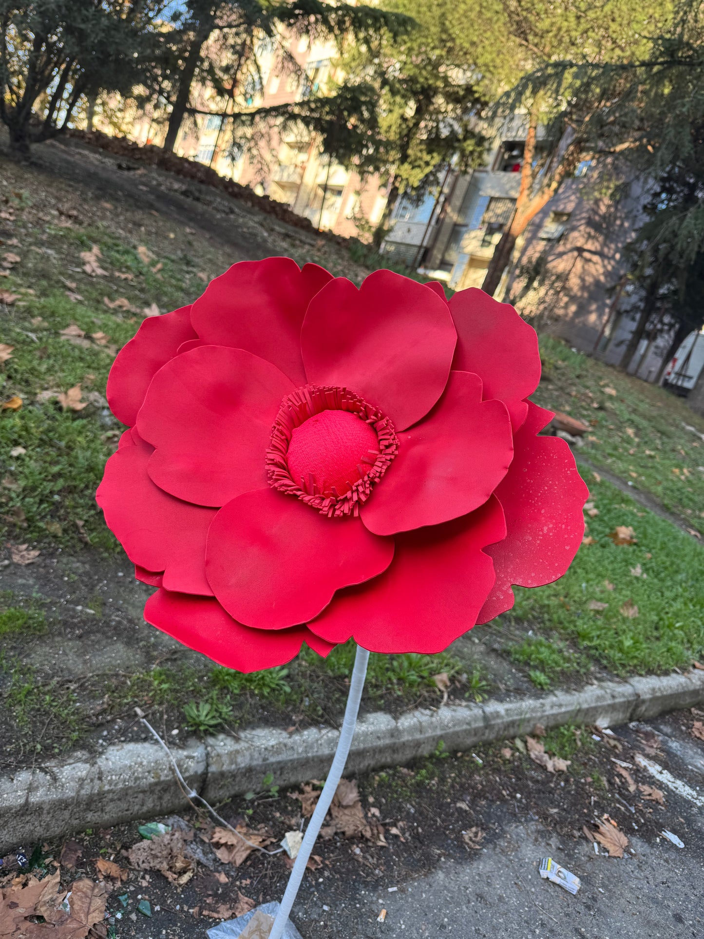 Fiorellone peonia rossa- mammona handmade