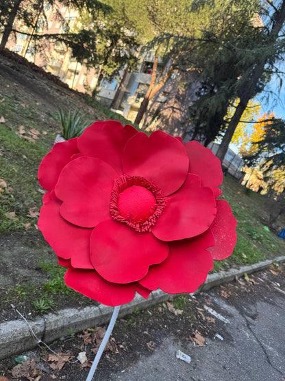 Fiorellone peonia rossa- mammona handmade