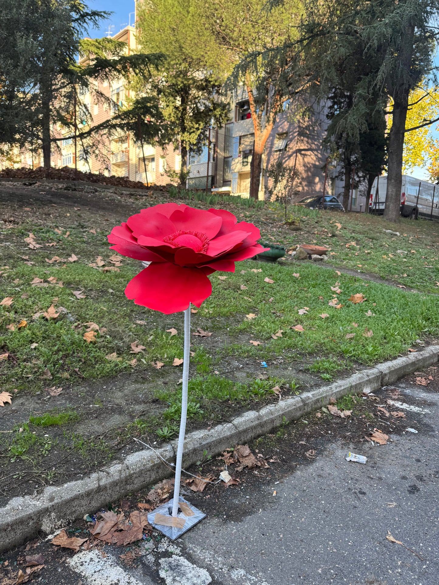 Fiorellone peonia rossa- mammona handmade