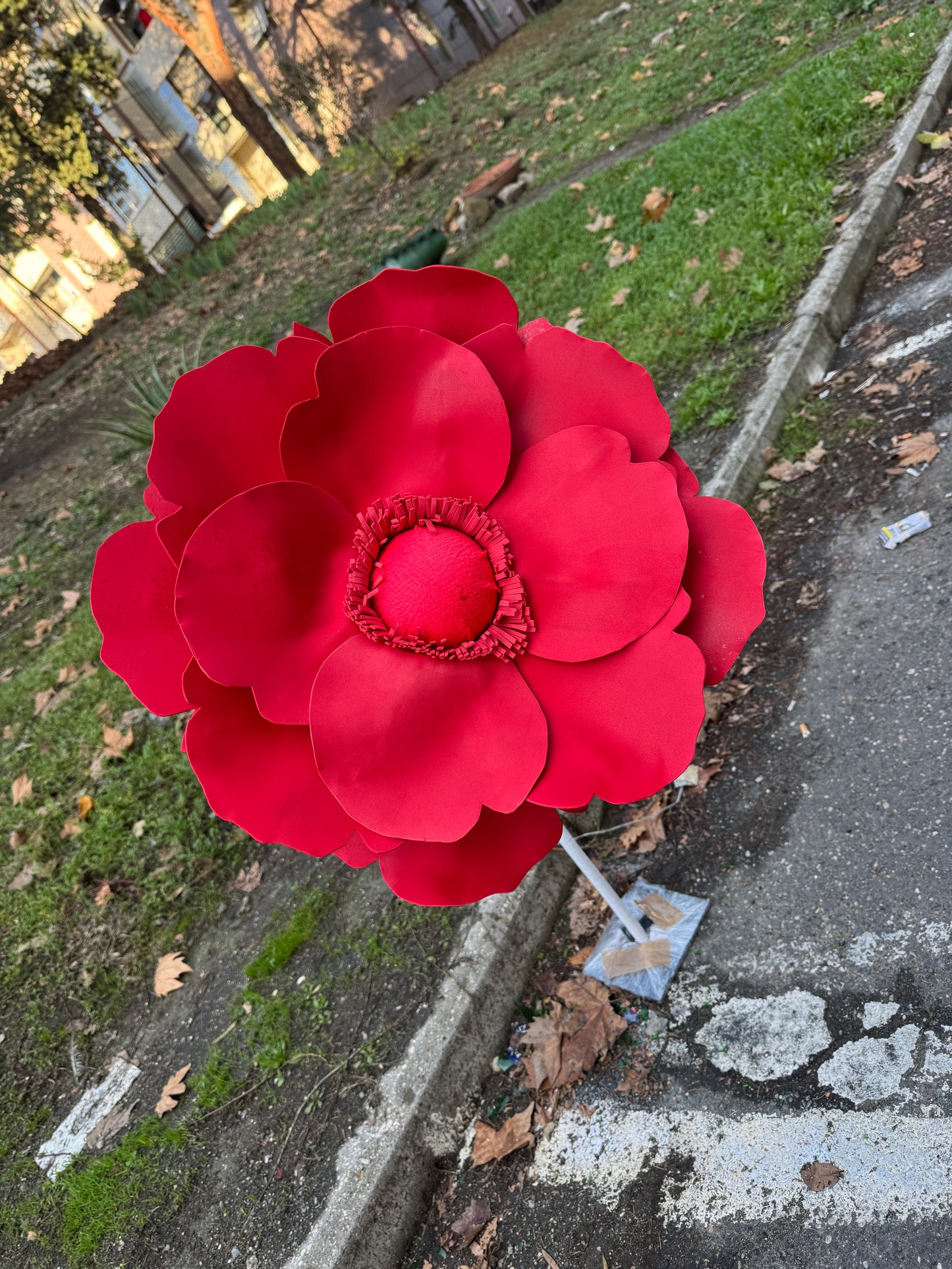 Fiorellone peonia rossa- mammona handmade