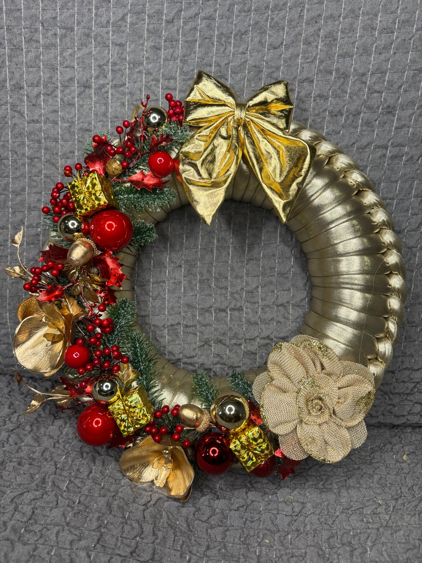 Ghirlanda Oro & Rosso - Collezione Mammona Handmade